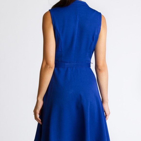 Sleeveless Blue Dress - Picture 3 of 3